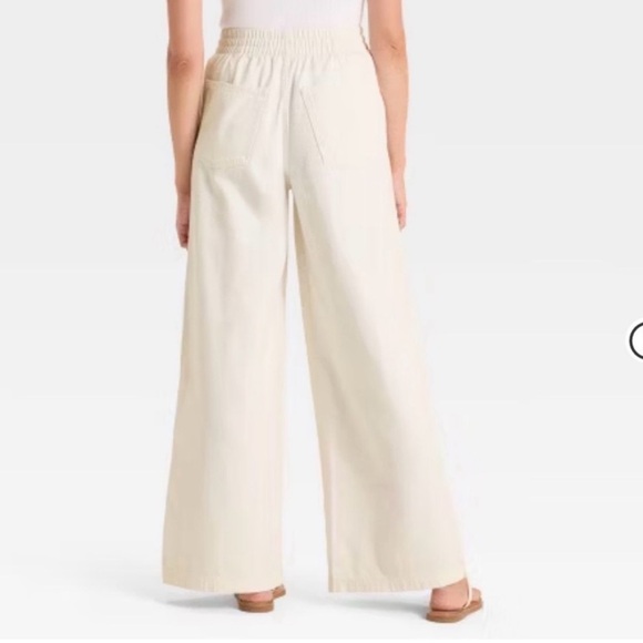 Universal Thread Soft Cream Wide-Leg Trousers - Picture 3 of 5